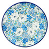 Polish Pottery Dessert Plate Secret Blue Garden UNIKAT