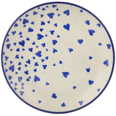 Polish Pottery Dessert Plate Sending Love