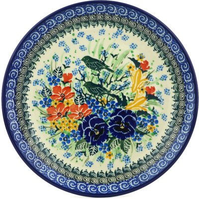 Polish Pottery Dessert Plate Serenity UNIKAT