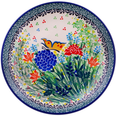 Polish Pottery Dessert Plate Sipping Nectar UNIKAT