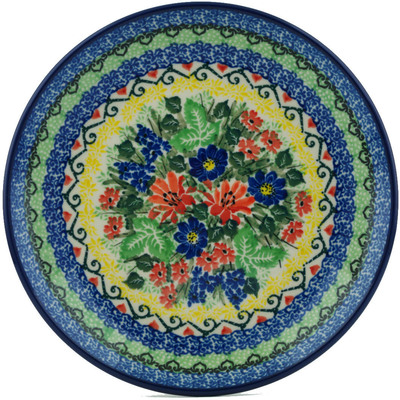 Polish Pottery Dessert Plate Smiling With Envy UNIKAT