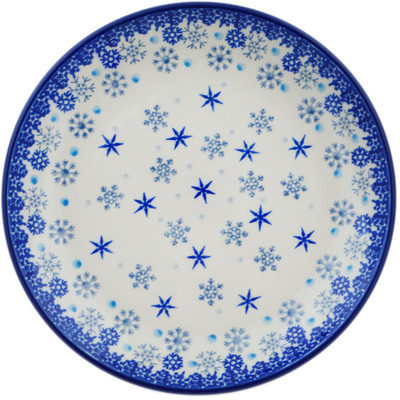 Polish Pottery Dessert Plate Snow Storm