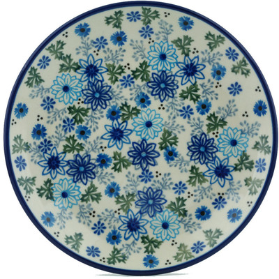 Polish Pottery Dessert Plate Soft Starry Flowers UNIKAT