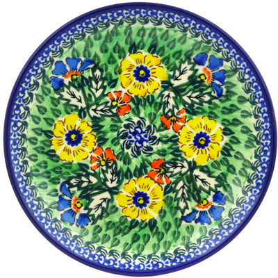 Polish Pottery Dessert Plate Spring Serenade UNIKAT