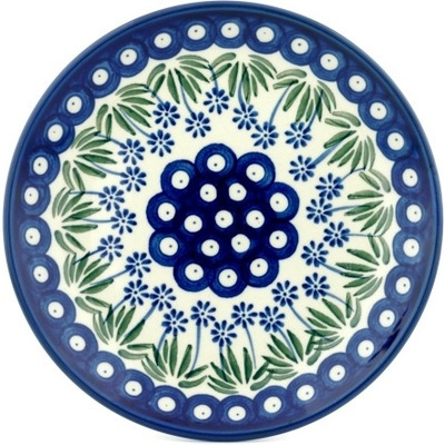 Polish Pottery Dessert Plate Springing Calendulas