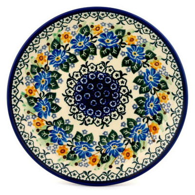 Polish Pottery Dessert Plate Star Path UNIKAT