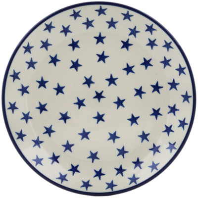 Polish Pottery Dessert Plate Starburst Americana