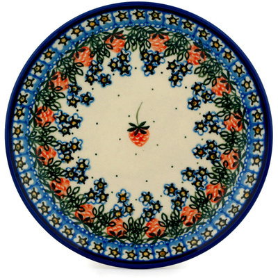 Polish Pottery Dessert Plate Strawberry Fever