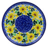 Polish Pottery Dessert Plate Sunflower Surprise UNIKAT