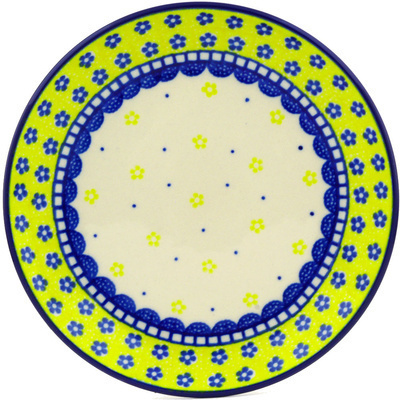 Polish Pottery Dessert Plate Sunshine Daisies