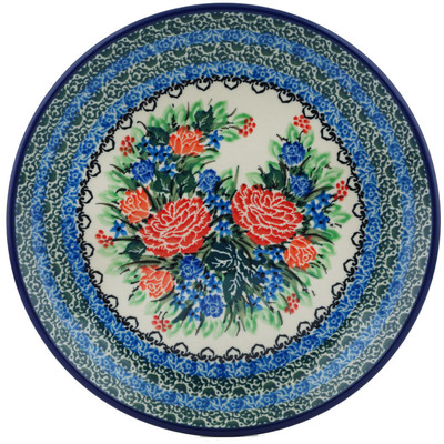 Polish Pottery Dessert Plate Superb Decoration UNIKAT