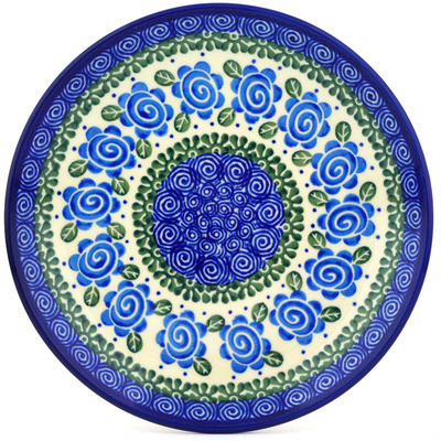 Polish Pottery Dessert Plate Swirling Cabbage