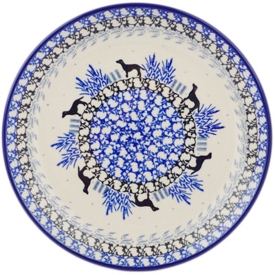 Polish Pottery Dessert Plate Tail Wag