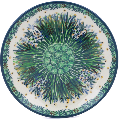 Polish Pottery Dessert Plate Tall Grass UNIKAT