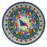 Polish Pottery Dessert Plate Texas Flag UNIKAT