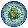 Polish Pottery Dessert Plate Tiger Green Jungle UNIKAT