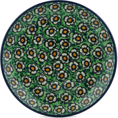 Polish Pottery Dessert Plate Wall Of Flowers UNIKAT