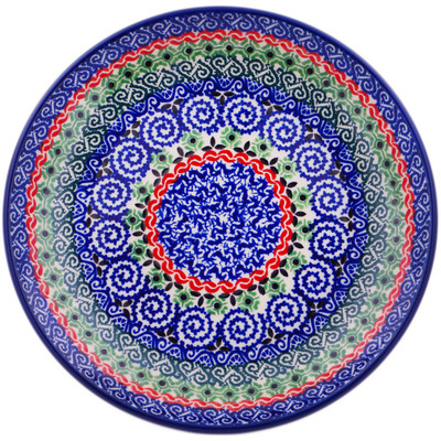 Polish Pottery Dessert Plate Wheel Window UNIKAT