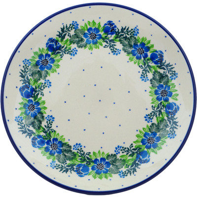 Polish Pottery Dessert Plate Wildflower Wreath