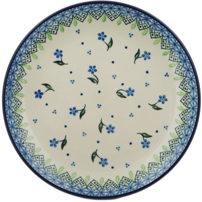 Polish Pottery Dessert Plate Wind-blown Daisies