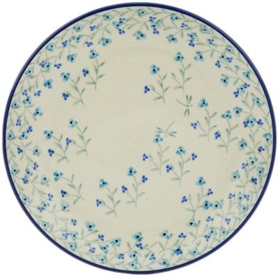 Polish Pottery Dessert Plate Windswept Flowers