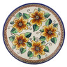 Polish Pottery Dessert Plate Woodland Whirl UNIKAT