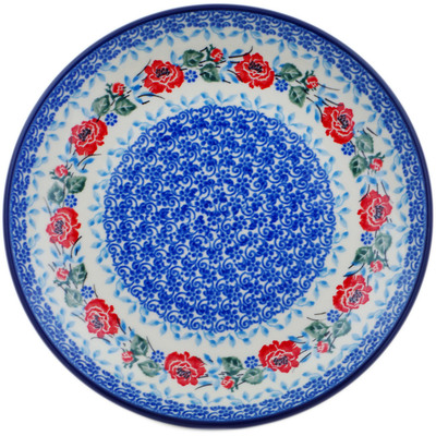 Polish Pottery Dessert Plate Wrapped In Flowers