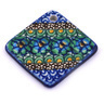 Polish Pottery Diamond Pendant 2&quot; Mardi Gras UNIKAT