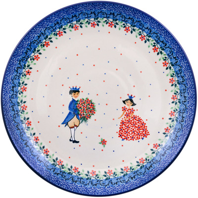 Polish Pottery Dinner Plate 10&frac12;-inch A Flower Fairytale UNIKAT