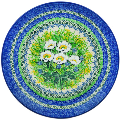 Polish Pottery Dinner Plate 10&frac12;-inch Angelic Anemones UNIKAT