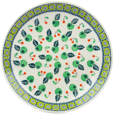 Polish Pottery Dinner Plate 10&frac12;-inch Apple And Cherry Bloom