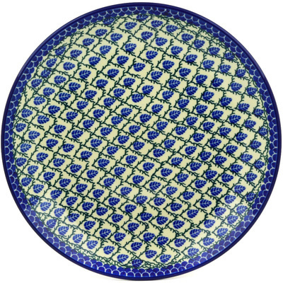 Polish Pottery Dinner Plate 10&frac12;-inch Aspen Leaf Trellis