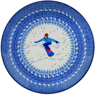 Polish Pottery Dinner Plate 10&frac12;-inch At The Slopes UNIKAT
