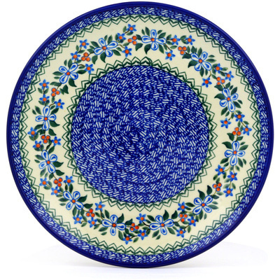 Polish Pottery Dinner Plate 10&frac12;-inch Azure Blooms