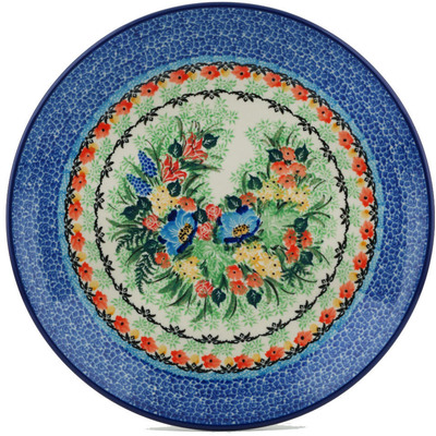 Polish Pottery Dinner Plate 10&frac12;-inch Bed Of Glory UNIKAT