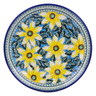 Polish Pottery Dinner Plate 10&frac12;-inch Black Eyed Susan UNIKAT