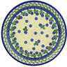 Polish Pottery Dinner Plate 10&frac12;-inch Blackberry Vines