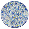 Polish Pottery Dinner Plate 10&frac12;-inch Blossoming Blues UNIKAT