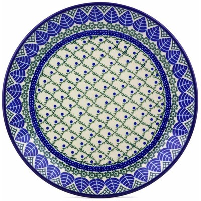 Polish Pottery Dinner Plate 10&frac12;-inch Blue Alpine