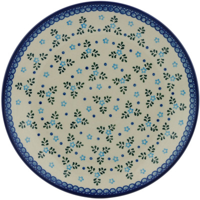 Polish Pottery Dinner Plate 10&frac12;-inch Blue Alysum Patch