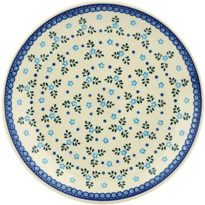 Polish Pottery Dinner Plate 10&frac12;-inch Blue Alysum Patch