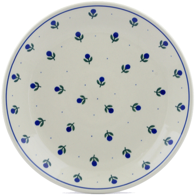 Polish Pottery Dinner Plate 10&frac12;-inch Blue Buds