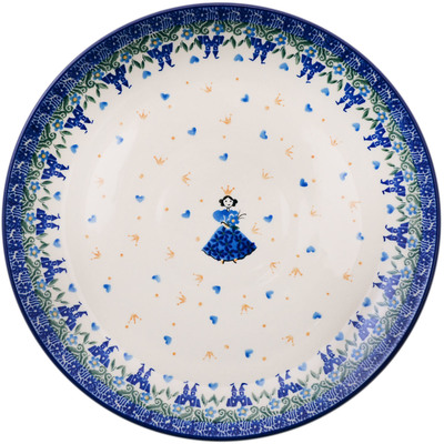 Polish Pottery Dinner Plate 10&frac12;-inch Blue Castle Princess