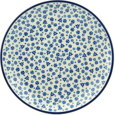 Polish Pottery Dinner Plate 10&frac12;-inch Blue Confetti