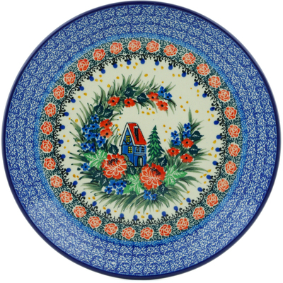 Polish Pottery Dinner Plate 10&frac12;-inch Blue Escape UNIKAT