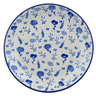 Polish Pottery Dinner Plate 10&frac12;-inch Blue Flora