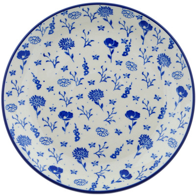 Polish Pottery Dinner Plate 10&frac12;-inch Blue Flora