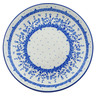 Polish Pottery Dinner Plate 10&frac12;-inch Blue Flower Circle