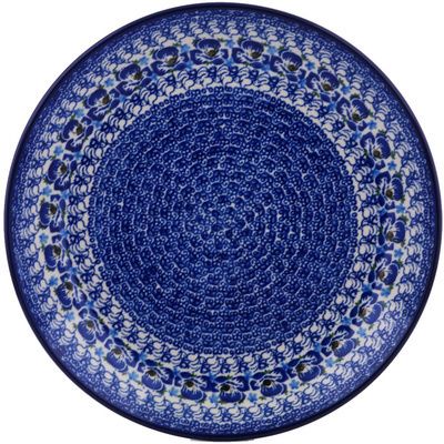 Polish Pottery Dinner Plate 10&frac12;-inch Blue Garden