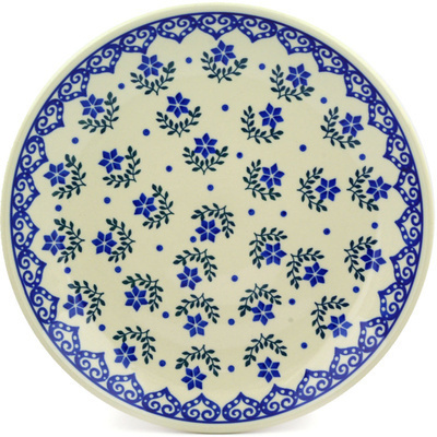 Polish Pottery Dinner Plate 10&frac12;-inch Blue Holly